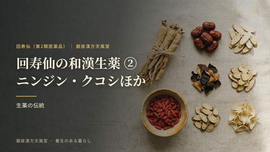 回寿仙の和漢生薬を知る②（ニンジン・サンヤク・クコシ ほか）