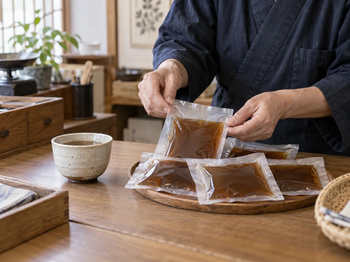 Kampo decoction sealed in one-day pouches